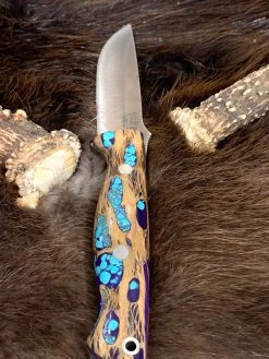 BARK RIVER KNIVES Bark River Gunny CPM 3V Knife W/ Blue Cholla Cactus - Turquoise