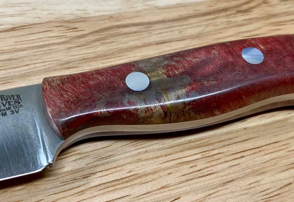 Best Pirce π BARK RIVER KNIVES Bark River Mini-Aurora CPM 3V Knife Red & Natural #3 Elder Burl (USA) π 4 BARK RIVER KNIVES Bark River Mini-Aurora CPM 3V Knife Red & Natural #3 Elder Burl (USA)