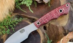 BARK RIVER KNIVES Bark River Mini Canadian CPM 3V Knife Micarta W/ White Liners (USA)