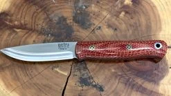 BARK RIVER KNIVES Bark River Ultralite Bushcrafter CPM 3V Firedog Micarta Black Liners Mosaic Pins