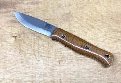 BARK RIVER KNIVES Bark River Ultralite Bushcrafter CPM 3V Natural Micarta - Black Liners - Mosaic Pins