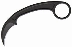 BASTINELLI CREATIONS All Knife Brands Bastinelli PiKa Fixed 1.65" Black Cerakote N690CO Hawkbill Blade