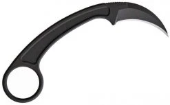 BASTINELLI CREATIONS All Knife Brands Bastinelli PiKa Fixed 1.65" Black Cerakote N690CO Hawkbill Blade