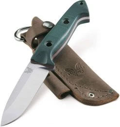 Benchmade 162 Bushcrafter Fixed 4.43" S30V Satin Blade, Green G10 (USA)