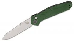 Benchmade Osborne 9400 Auto Knife Green Aluminum (3.4" Satin)