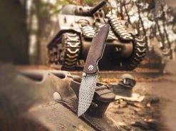 Coupon 🥰 Boker 110662DAM M4 Sherman Folding Knife 3.03" Damascus (Germany) 💯 9 Boker 110662DAM M4 Sherman Folding Knife 3.03