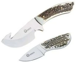 Boker Arbolito Hunter's Combo Caper Gut Hook Knife Stag Handles