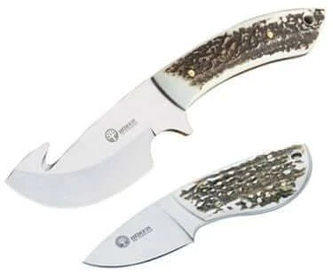 Flash Sale 🔔 Boker Arbolito Hunter's Combo Caper Gut Hook Knife Stag Handles 😍 3 Boker Arbolito Hunter's Combo Caper Gut Hook Knife Stag Handles