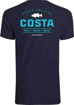 Costa Sunglasses Costa Topwater Short Sleeve T Shirt (Navy)