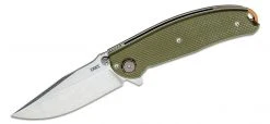 CRKT 2471 Butte Deadbolt Lock Assisted Flipper Knife 3.36" D2 Stonewashed G10 CRKT Knives