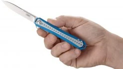 Flash Sale β¨ CRKT 6710 Stickler Assisted Flipper Knife 3.38" Sandvik 12C27, Blue & Silver π 17 CRKT 6710 Stickler Assisted Flipper Knife 3.38