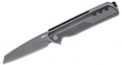 CRKT Knives CRKT Matthew Lerch LCK + Blackout Assisted Flipper Knife 3.244" Black Reverse Tanto Blade