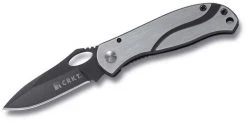 CRKT Pazoda 2 Folding Knife 2.125" Plain Blade, Stainless Steel Handles