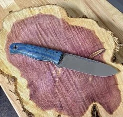 Fiddleback Forge Bushcrafter Sr. Knife W/ Curly Ash Handles