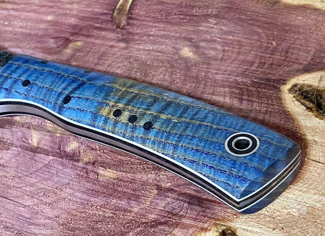 New π Fiddleback Forge Camp Muk Knife W/ Curly Ash Handles π 4 Fiddleback Forge Camp Muk Knife W/ Curly Ash Handles