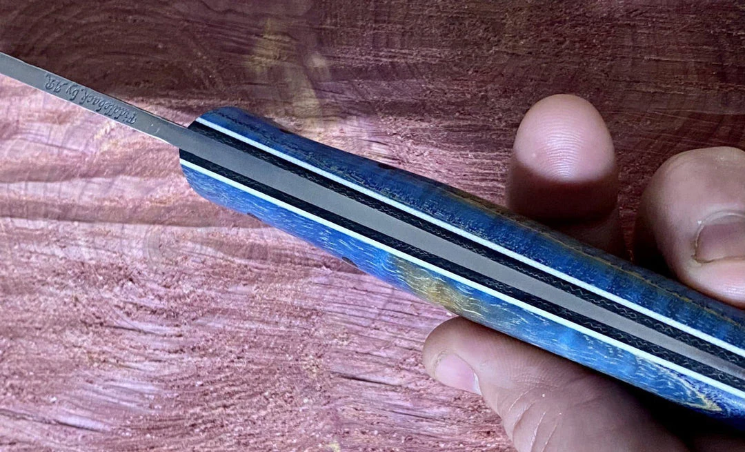 New π Fiddleback Forge Camp Muk Knife W/ Curly Ash Handles π 5 Fiddleback Forge Camp Muk Knife W/ Curly Ash Handles