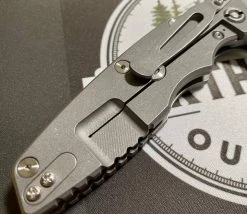 RICK HINDERER All Knife Brands Hinderer Eklipse Harpoon Spanto Knife Working Finish Blue/Translucent Green G10 3.5