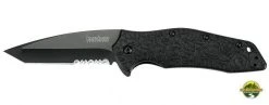 Kershaw Knives Kershaw 1835TBLKST Kuro Assisted 3-1/8" Combo Blade