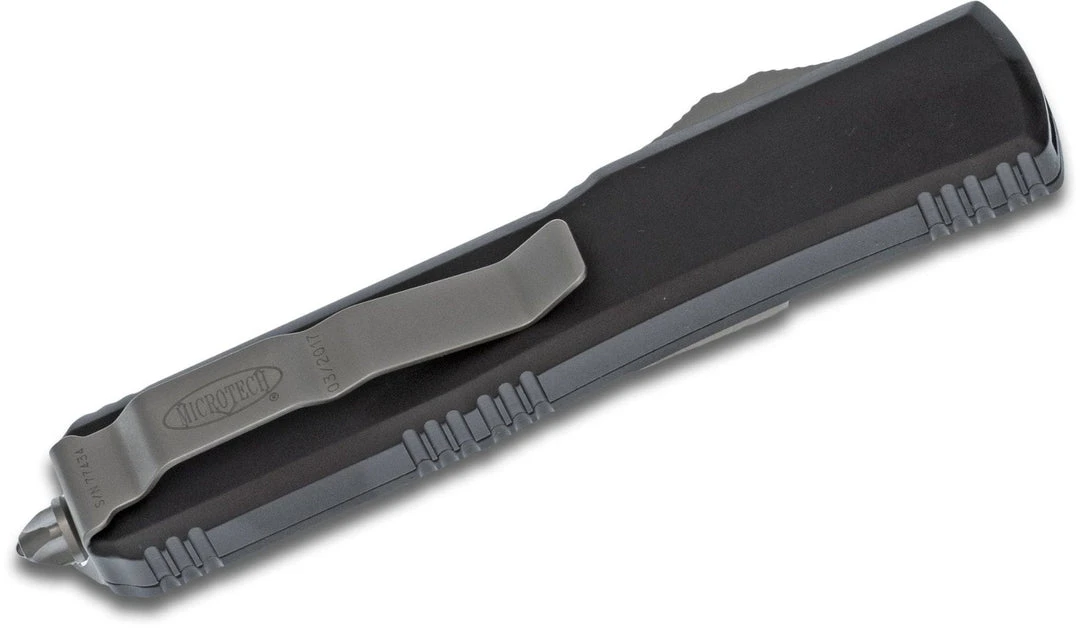 Budget ⌛ Microtech 122-12 Ultratech Auto Stonewashed Plain/Full Serrated D/E ⭐ 5 Microtech 122-12 Ultratech Auto Stonewashed Plain/Full Serrated D/E