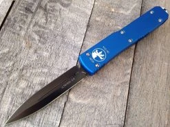 Microtech 122-1BL Ultratech D/E - Blue Handle - Black Blade All Knife Brands
