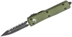 Microtech 147-3OD UTX-70 Auto OTF 2.41" Black Serrated D/E OD Green