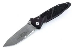 Microtech 161-11AP SOCOM Elite T/E Manual Black Handle - Apocalyptic Blade - Partial Serrations All Knife Brands