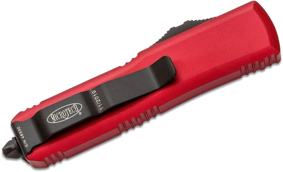 Cheap 🤩 Microtech 231-1RD UTX-85 Auto OTF Knife 3" Red Handles ❤️ 5 Microtech 231-1RD UTX-85 Auto OTF Knife 3" Red Handles