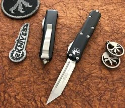 Microtech 233-5 UTX-85 T/E Black Satin Blade Partially Serrated All Knife Brands