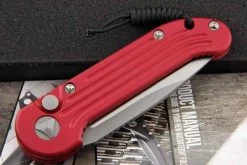Microtech LUDT Automatic Knife Red (3.4" Black) 135-1RD All Knife Brands
