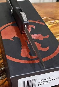 Budget ๐ Microtech Troodon D/E OTF Automatic Knife (3" Apocalyptic) 138-10AP โญ 11 Microtech Troodon D/E OTF Automatic Knife (3