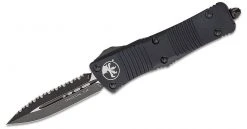 Microtech Troodon Tactical Auto OTF Knife Black Plain/Serrated D/E Blade All Knife Brands