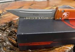 Flash Sale 🎁 All Knife Brands Microtech Ultratech T/E OTF 3.46" Apocalyptic Blade, Orange Distressed 123-10DOR 🎉 8 All Knife Brands Microtech Ultratech T/E OTF 3.46