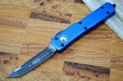 All Knife Brands Microtech UTX-70 T/E - Blue Handle - Black Blade 149-1BL