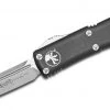 All Knife Brands Microtech UTX-85 233-10 Auto OTF 3" Stonewashed Tanto Plain Blade, Black Handles