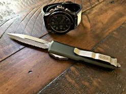 Discount 🔥 Microtech UTX-85 D/E 232-12APOD F/S Apocalyptic Blade OD Green Handle 🌟 6 Microtech UTX-85 D/E 232-12APOD F/S Apocalyptic Blade OD Green Handle