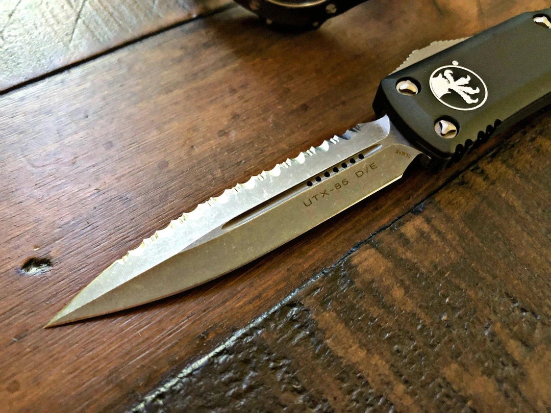 Discount 🔥 Microtech UTX-85 D/E 232-12APOD F/S Apocalyptic Blade OD Green Handle 🌟 5 Microtech UTX-85 D/E 232-12APOD F/S Apocalyptic Blade OD Green Handle