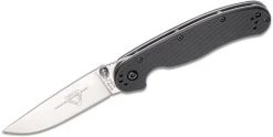 Ontario RAT 2 Folding Knife 3.0" Satin Plain Blade, Black Nylon Handles - 8860