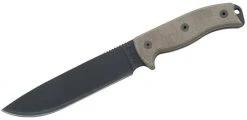 Ontario Knives Ontario RAT-7 Survival Knife 7" Plain Blade, Micarta Handles, Nylon Sheath - 8668