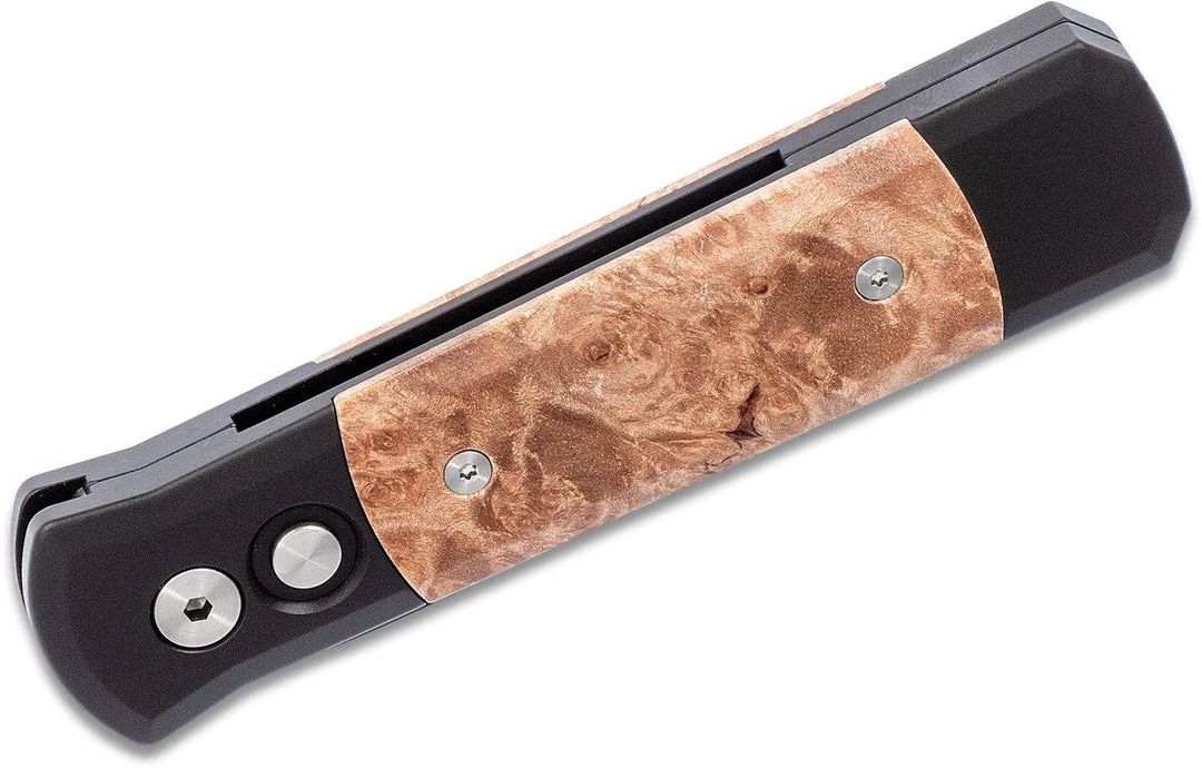 Cheapest โจ PROTECH KNIVES All Knife Brands Pro-Tech 707 Godson Auto Folding Knife 3.15" Black Handles W/ Maple Burl Inlays ๐งจ 4 PROTECH KNIVES All Knife Brands Pro-Tech 707 Godson Auto Folding Knife 3.15" Black Handles W/ Maple Burl Inlays