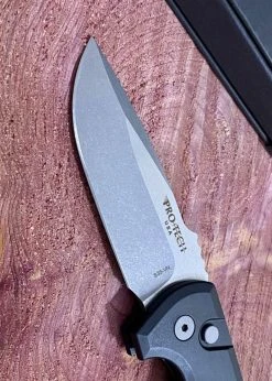 PROTECH KNIVES Pro-Tech Rockeye Auto Black Handle, Stonewash S35VN Blade LG301