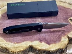 Outlet 𧨠PROTECH KNIVES Pro-Tech Rockeye Auto Black Handle, Stonewash S35VN Blade LG301 π 17 PROTECH KNIVES Pro-Tech Rockeye Auto Black Handle, Stonewash S35VN Blade LG301