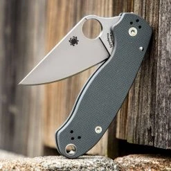 Spyderco Knives Spyderco C223GPDGY Para 3 Maxamet Knife (USA)