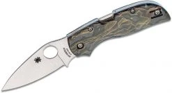 Spyderco Chaparral Knife 2.8" CTS XHP Satin Plain Blade, Raffir Noble Handles Spyderco Knives