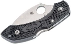 Spyderco Dragonfly 2 Wharncliffe Knife 2.28" Satin Plain Blade, Black Handles