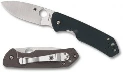Spyderco Jerry Brouwer Knife 2.77" S30V Satin Blade G10 - Ti Handles