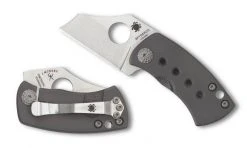 Spyderco McBee Folding Knife With 1.52" CTS XHP Stainless Steel Blade And Premium Titanium Handle - PlainEdge - Spyderco Knives