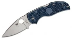 Spyderco Knives Spyderco Native 5 Lightweight Knife 2.95" CPM-SPY27 Satin Plain Blade, Cobalt Blue Handles