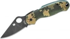 Spyderco Knives Spyderco Para 3 Knife 3" CPM-S45VN Black Plain Blade, Digital Camo G10 Handles