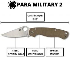Spyderco Paramilitary 2 C81MPCW2 Folding Knife 3.47