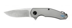 Zero Tolerance 0220 Jens Anso Flipper 3.5" S35VN Stonewashed Blade, Titanium Handles